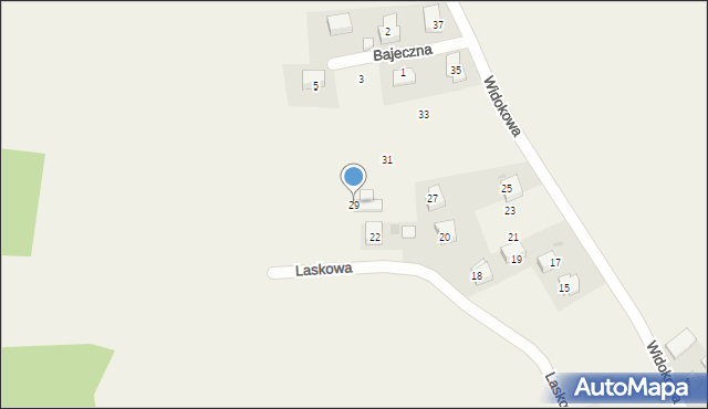 Sulechów, Widokowa, 29, mapa Sulechów