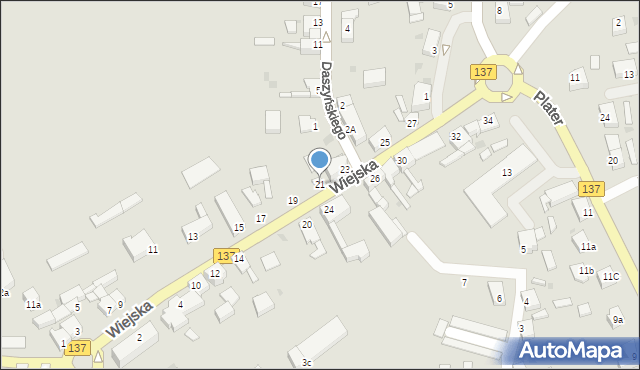 Sulęcin, Wiejska, 21, mapa Sulęcin