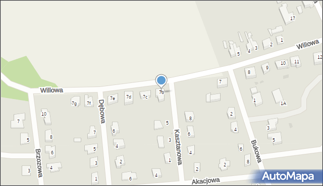Sulęcin, Willowa, 7b, mapa Sulęcin