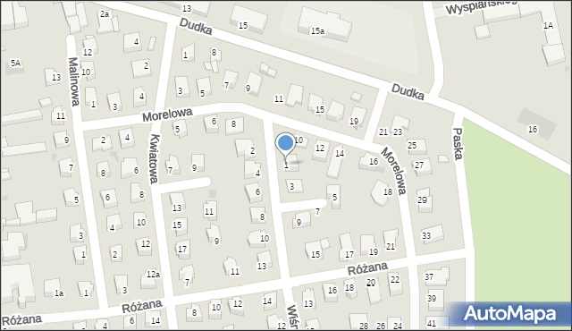 Sulęcin, Wiśniowa, 1, mapa Sulęcin