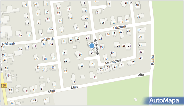 Sulęcin, Wiśniowa, 14, mapa Sulęcin