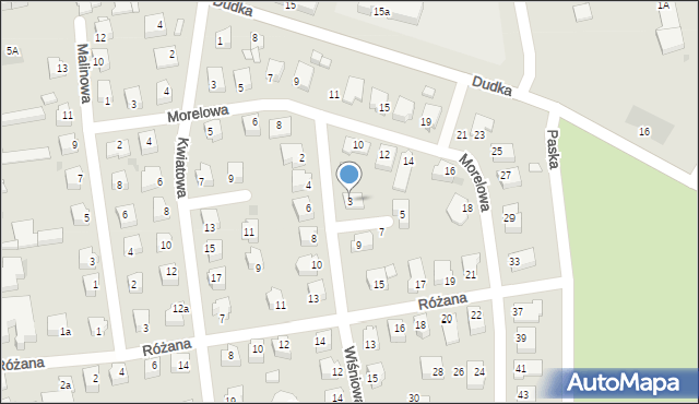 Sulęcin, Wiśniowa, 3, mapa Sulęcin