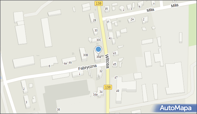 Sulęcin, Witosa Wincentego, 30a, mapa Sulęcin