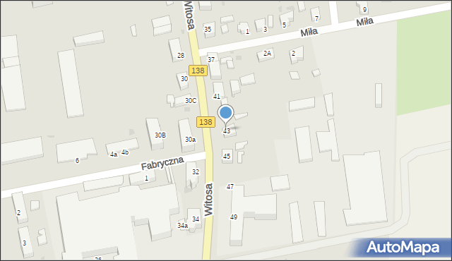 Sulęcin, Witosa Wincentego, 43, mapa Sulęcin