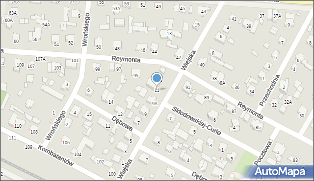 Sulejówek, Wiejska, 11, mapa Sulejówek