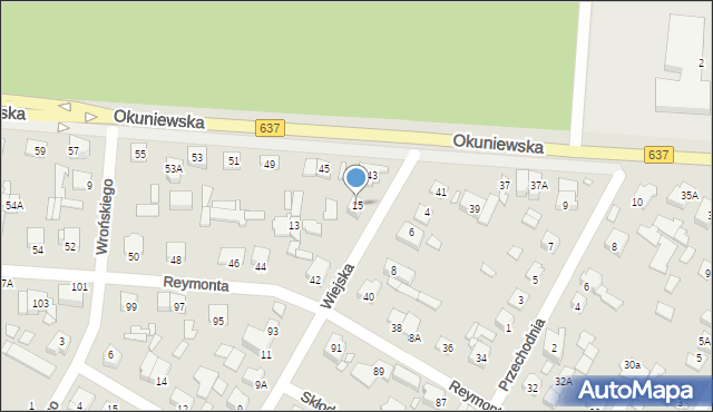 Sulejówek, Wiejska, 15, mapa Sulejówek