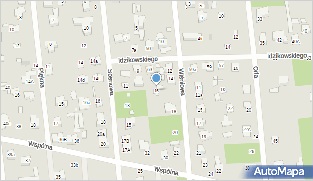 Sulejówek, Wiśniowa, 16, mapa Sulejówek