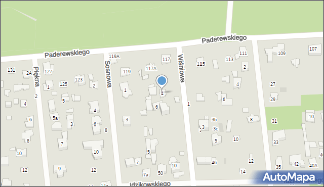 Sulejówek, Wiśniowa, 4, mapa Sulejówek
