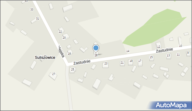 Suliszowice, Wiejska, 16, mapa Suliszowice