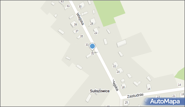 Suliszowice, Wiejska, 31, mapa Suliszowice