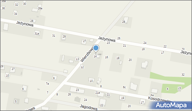 Sułkowice, Wierzbowa, 14A, mapa Sułkowice