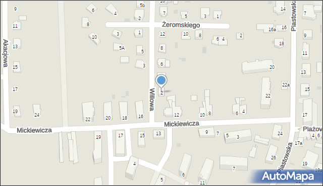 Susz, Willowa, 2, mapa Susz