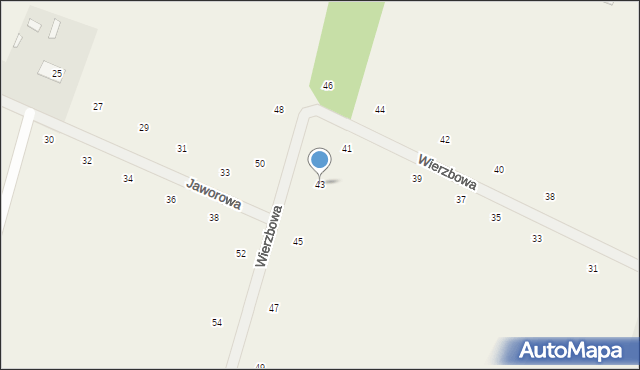 Suszno, Wierzbowa, 43, mapa Suszno