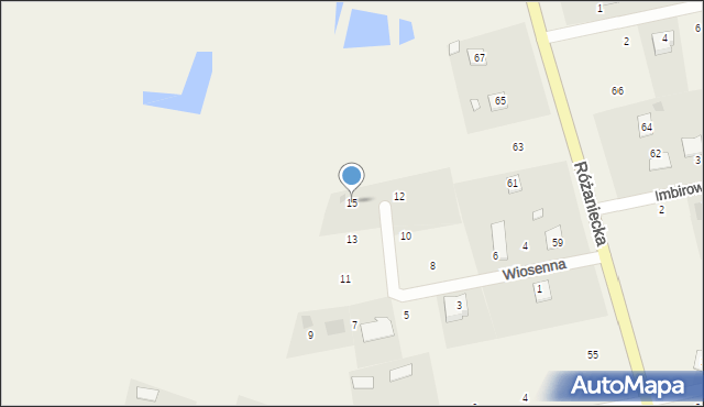 Suszno, Wiosenna, 15, mapa Suszno