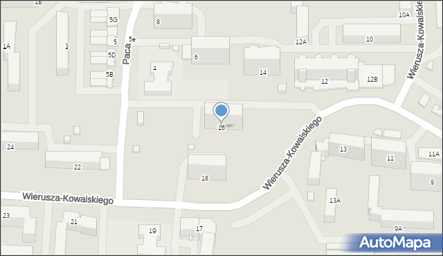 Suwałki, Wierusza-Kowalskiego Alfreda, 16, mapa Suwałk
