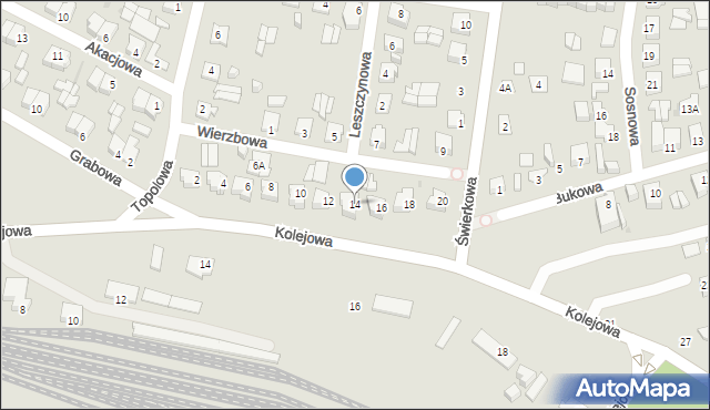 Suwałki, Wierzbowa, 14, mapa Suwałk