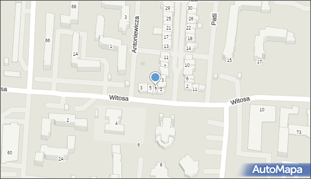 Suwałki, Witosa Wincentego, 7, mapa Suwałk