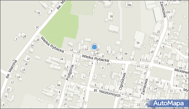 Swarzędz, Wielka Rybacka, 11, mapa Swarzędz