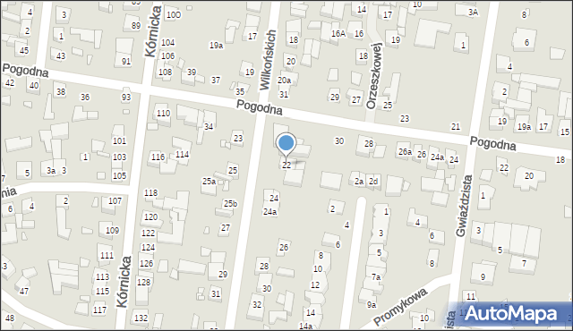 Swarzędz, Wilkońskich Pauliny i Augusta, 22, mapa Swarzędz