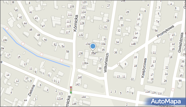 Swarzędz, Wilkońskich Pauliny i Augusta, 35a, mapa Swarzędz