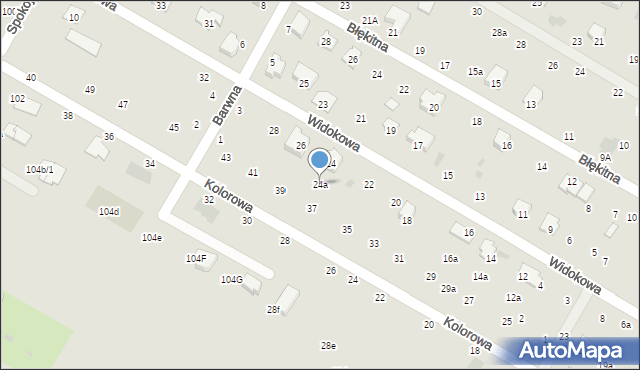 Świdnik, Widokowa, 24a, mapa Świdnika