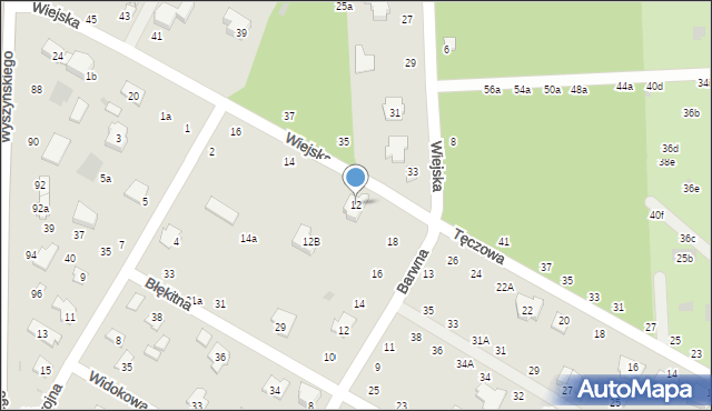 Świdnik, Wiejska, 12, mapa Świdnika