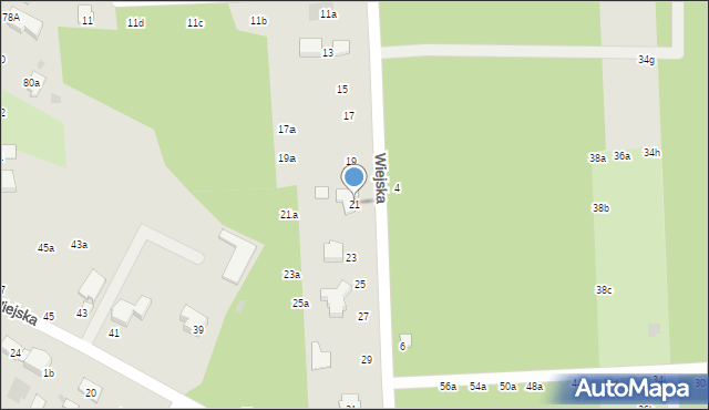 Świdnik, Wiejska, 21, mapa Świdnika