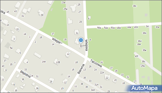 Świdnik, Wiejska, 33, mapa Świdnika