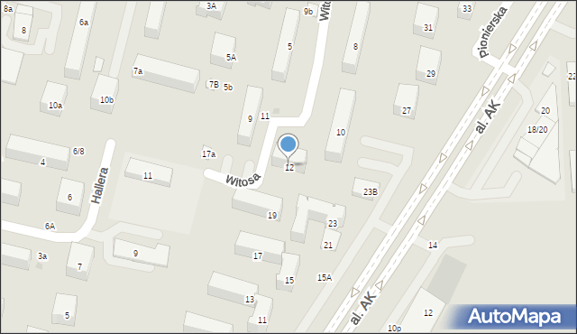 Świdnik, Witosa Wincentego, 12, mapa Świdnika