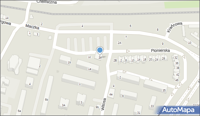 Świdnik, Witosa Wincentego, 1d, mapa Świdnika