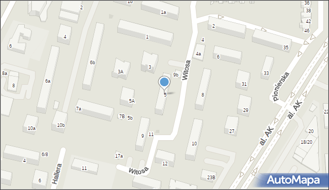 Świdnik, Witosa Wincentego, 5, mapa Świdnika