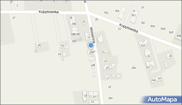 Święcice, Wiosenna, 12A, mapa Święcice