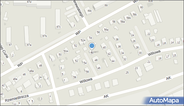 Świecie, Willowa, 50, mapa Świecie