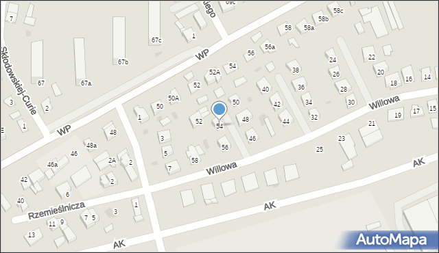 Świecie, Willowa, 54, mapa Świecie