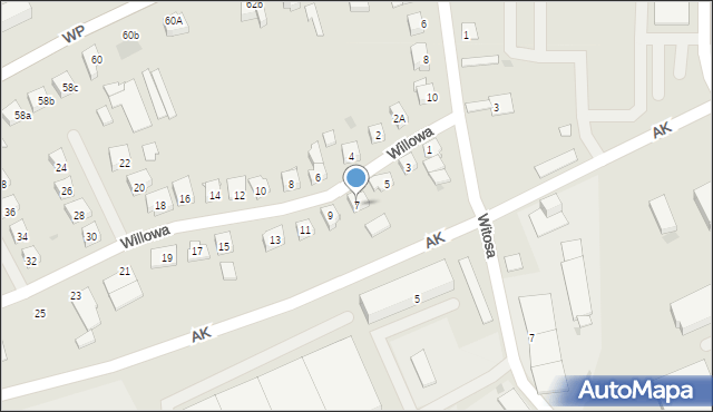 Świecie, Willowa, 7, mapa Świecie