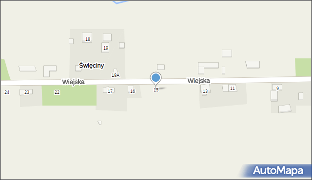 Święciny, Wiejska, 15, mapa Święciny