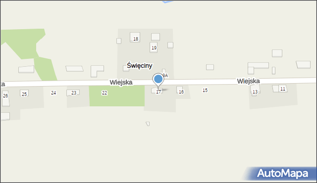 Święciny, Wiejska, 17, mapa Święciny