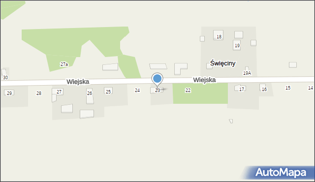 Święciny, Wiejska, 23, mapa Święciny