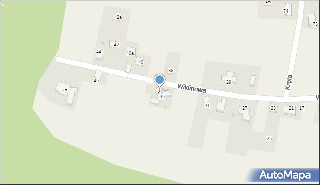 Świerczyniec, Wiklinowa, 37, mapa Świerczyniec