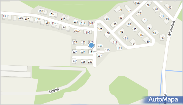 Świerklaniec, Wiosenna, 131, mapa Świerklaniec