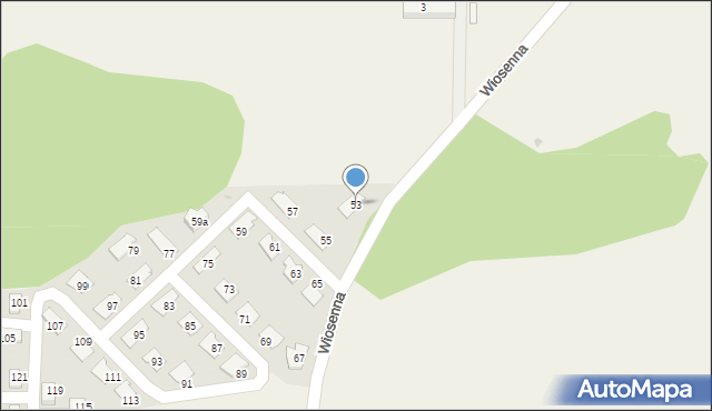 Świerklaniec, Wiosenna, 53, mapa Świerklaniec