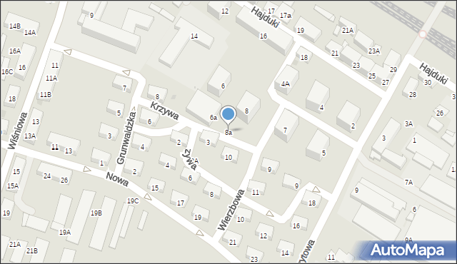 Świętochłowice, Wierzbowa, 8a, mapa Świętochłowice