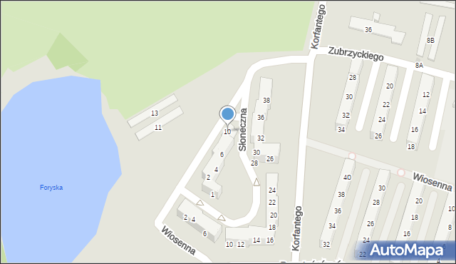 Świętochłowice, Wiosenna, 10, mapa Świętochłowice