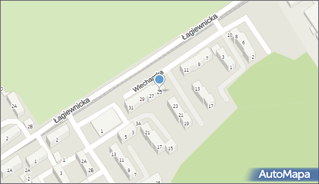 Świętochłowice, Wiechaczka Wiktora, 25, mapa Świętochłowice