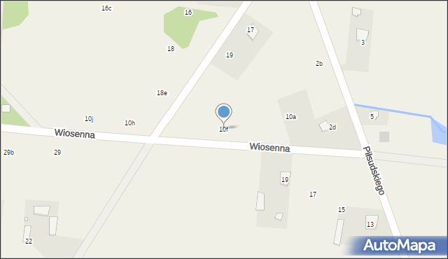 Świętochów, Wiosenna, 10f, mapa Świętochów