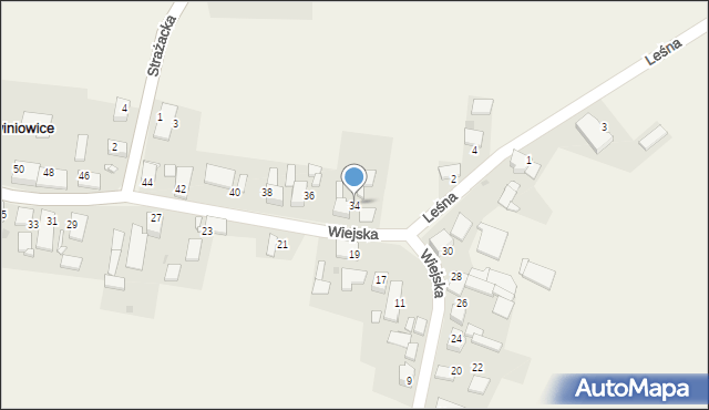 Świniowice, Wiejska, 34, mapa Świniowice