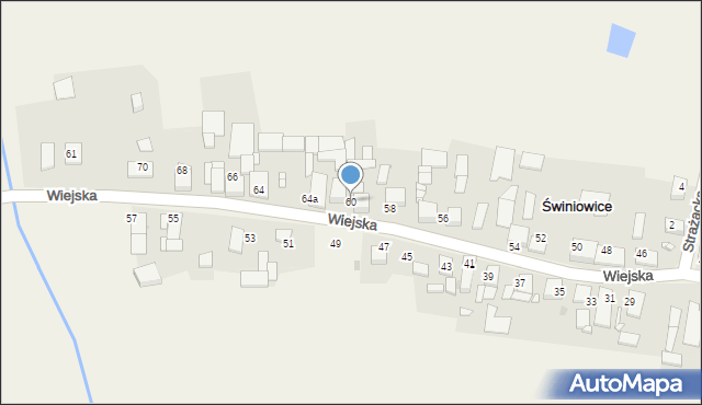 Świniowice, Wiejska, 60, mapa Świniowice