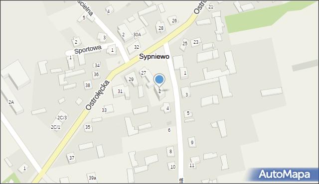 Sypniewo, Witosa Wincentego, 2, mapa Sypniewo