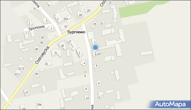 Sypniewo, Witosa Wincentego, 3, mapa Sypniewo
