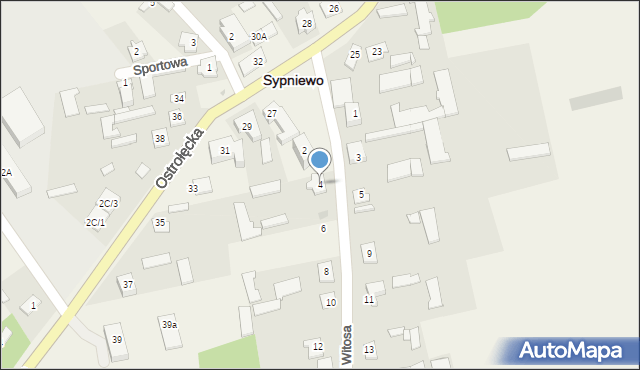 Sypniewo, Witosa Wincentego, 4, mapa Sypniewo